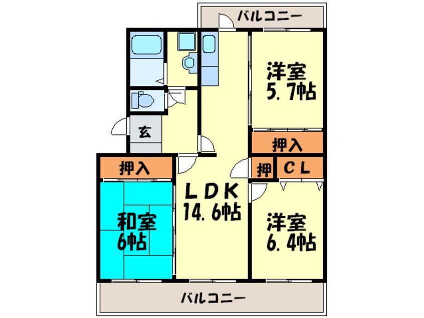 間取図 エクセレント大和