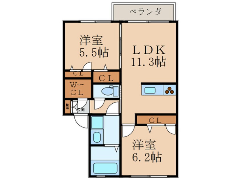 間取図 メゾン　サンジェルＡ棟