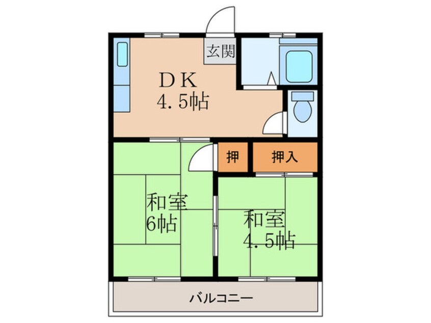 間取図 コーポ宮川