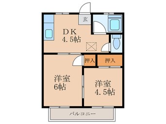 間取図 コーポ宮川