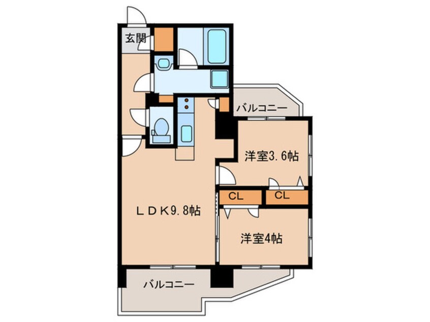 間取図 エフパルク大橋