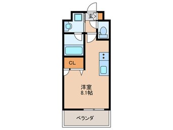 間取図 ｴﾝｸﾚｽﾄ天神南PURE(910)