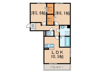 間取図 ソレール　ヴィラ　Ⅱ　A棟