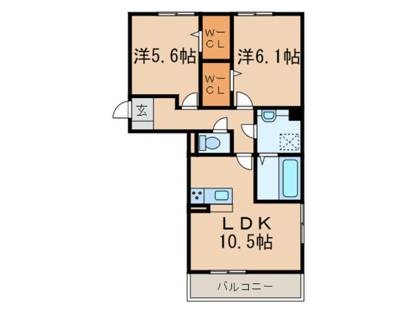 間取図 ソレール　ヴィラ　Ⅱ　A棟