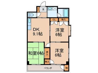 間取図 タツノ福柳ハイツ