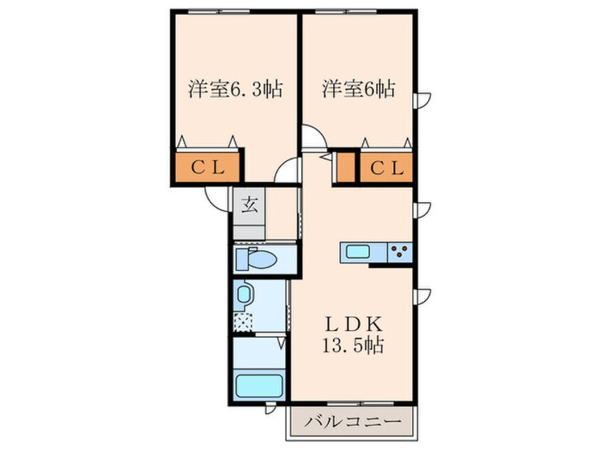 間取図 ヴィラウィステリア門司Ａ
