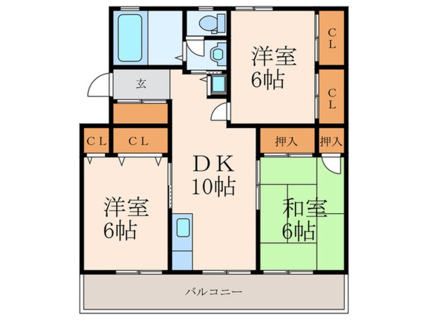 間取図 鳴水コーポラス