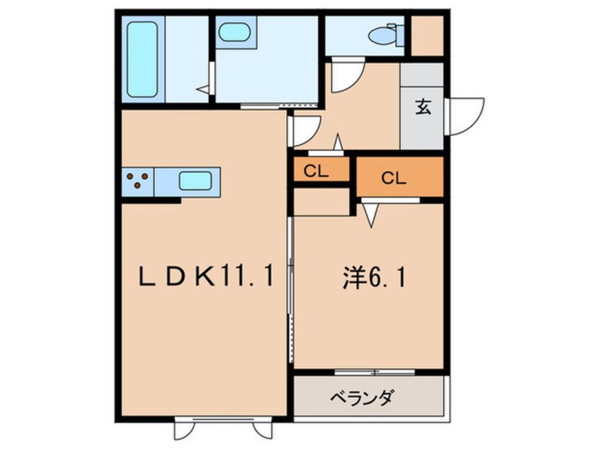 間取図 ヴィラウィステリア門司D