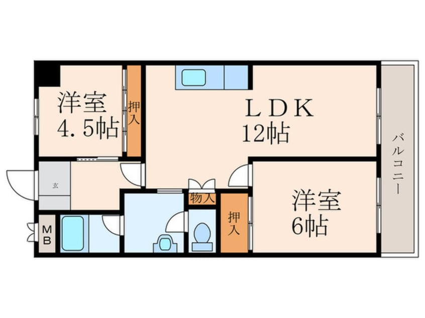 間取図 ギャランドラ片野