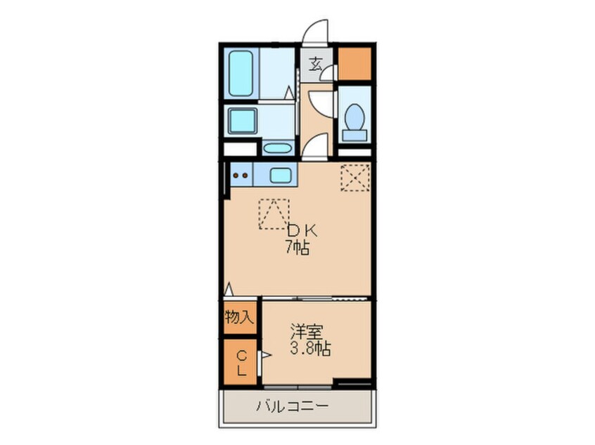 間取図 Ｄ－ｒｏｏｍﾌｪﾆｯｸｽ糸島Ⅱ