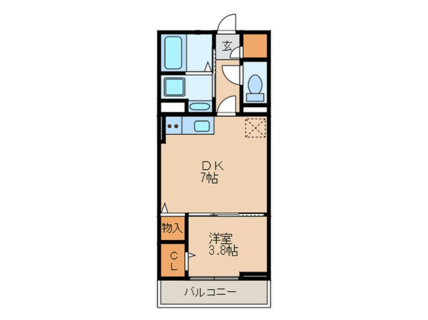 間取図 Ｄ－ｒｏｏｍﾌｪﾆｯｸｽ糸島Ⅱ