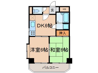 間取図 ダイアパレス大手門第２(201)