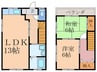 メゾンドABE 2LDKの間取り