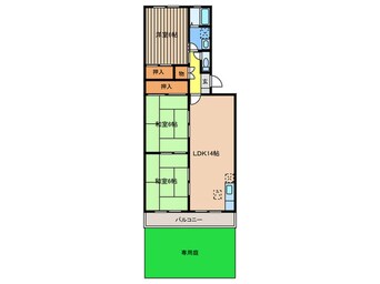 間取図 フレグランスたまきⅡ