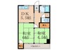 フタカハイツ 2DKの間取り