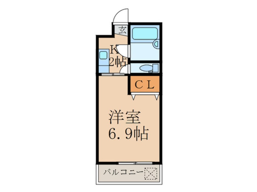 間取図 FLAT6　花元