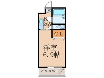 間取図 FLAT6　花元