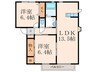 グローブ・たかのＡ 2LDKの間取り