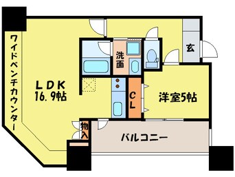 間取図 ＫＤＸﾚｼﾞﾃﾞﾝｽ大濠ﾊｰﾊﾞｰﾋﾞｭｰﾀﾜｰ