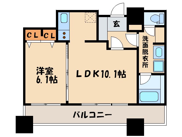 間取り図 ＫＤＸﾚｼﾞﾃﾞﾝｽ大濠ﾊｰﾊﾞｰﾋﾞｭｰﾀﾜｰ