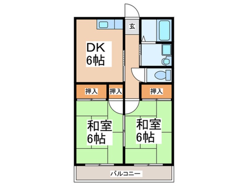 間取図 平田ハイツ２号