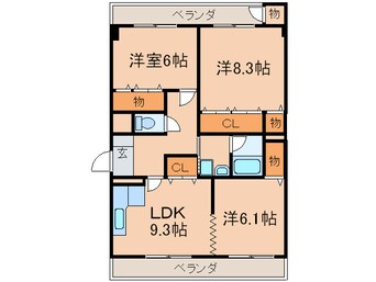 間取図 医生ｹ丘エストリル