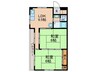 アスカビル 2LDKの間取り