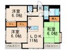 博多桶屋町ビル 3LDKの間取り