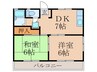 第２コーポラス枝国 2DKの間取り