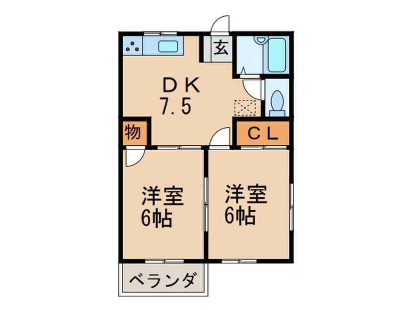 間取図 ハイツ中本