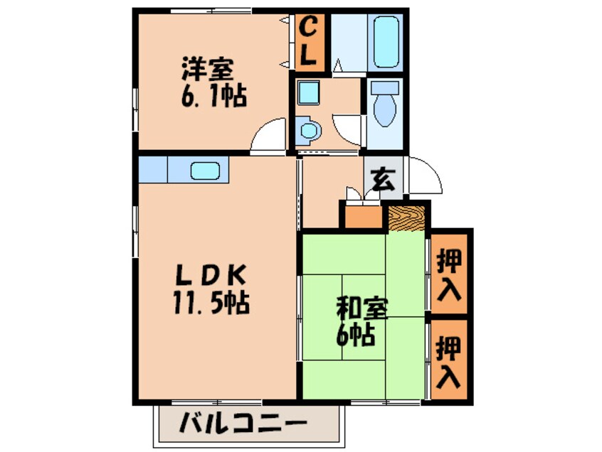 間取図 アイリス第２大野城