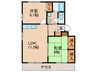 アイリス第２大野城 2LDKの間取り