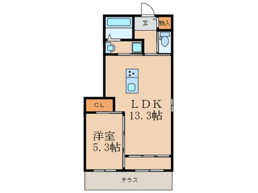 間取図 フルール吉田西