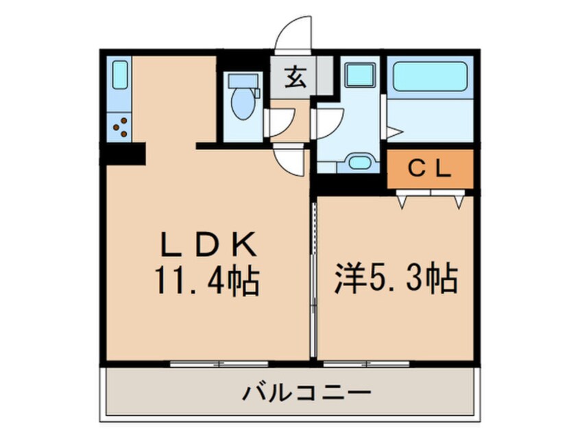 間取図 ソレール　ヴィラⅡＢ