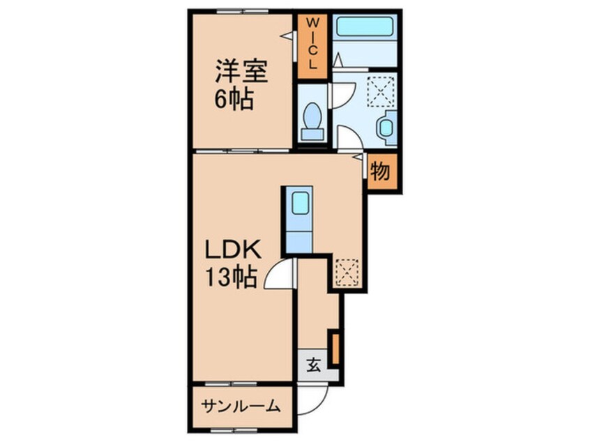 間取図 プロスペリティ岡垣Ⅰ