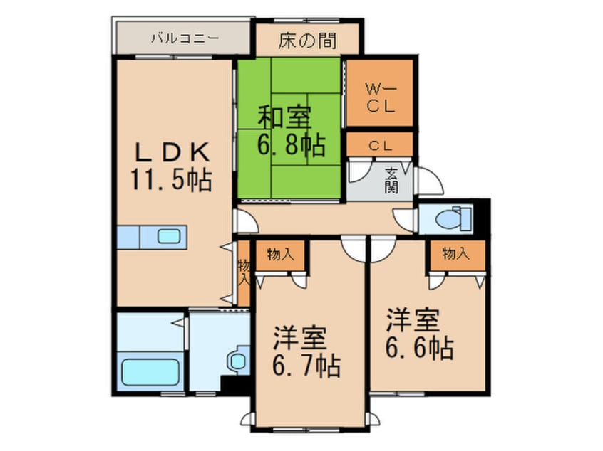 間取図 ロアーブル参番館