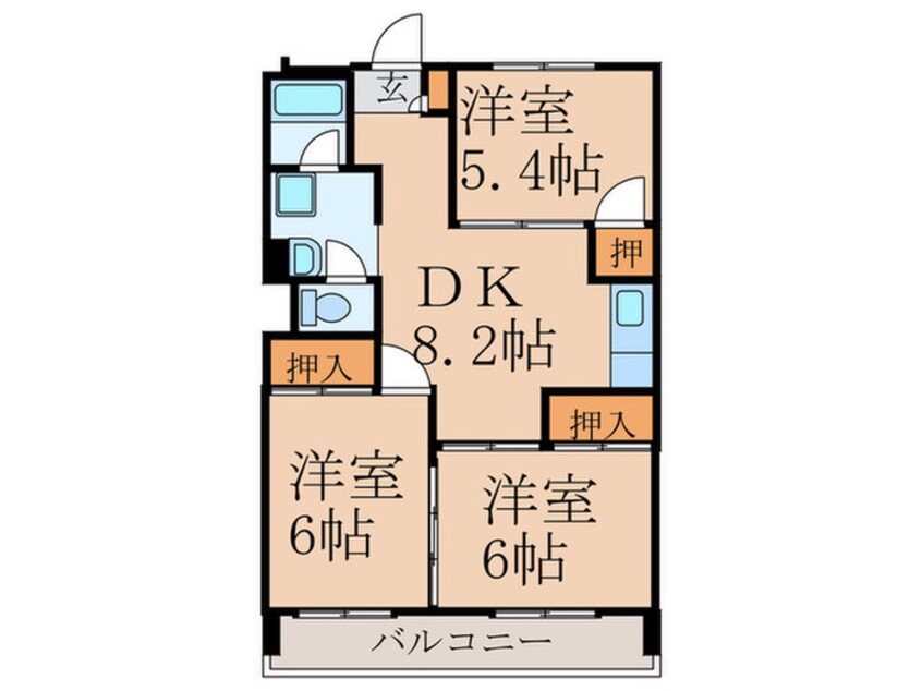 間取図 クイーンハイツ幸袋