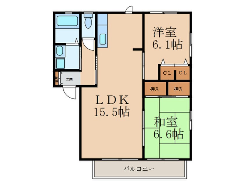 間取図 シティフィールドⅡ Ａ棟