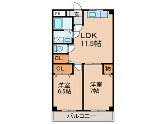 間取図 コーポコーワ