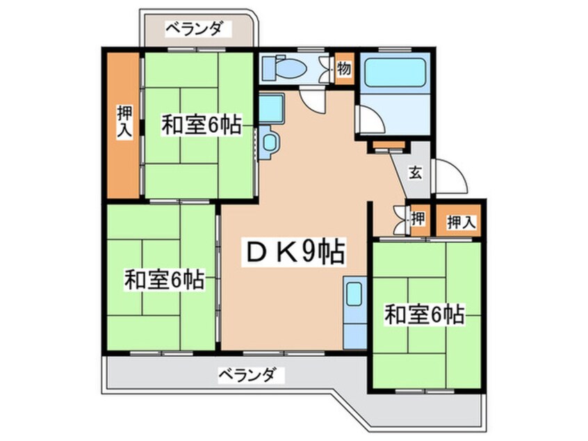 間取図 ビレッジ都府楼