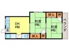 三和アパート 2DKの間取り