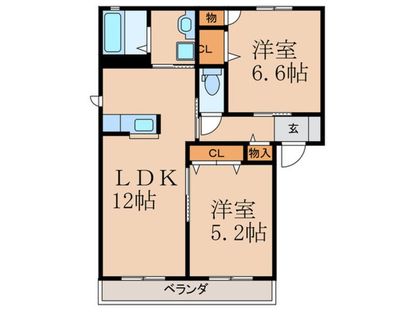 間取図 シャ－メゾン・ヴァンＢ棟