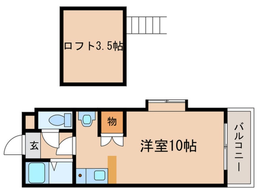 間取図 オリエンタル朝日ヶ丘(401)