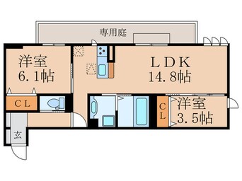 間取図 フース　ヒュッゲ行橋　A棟