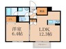 アルアミスタ　Ａ棟 1LDKの間取り