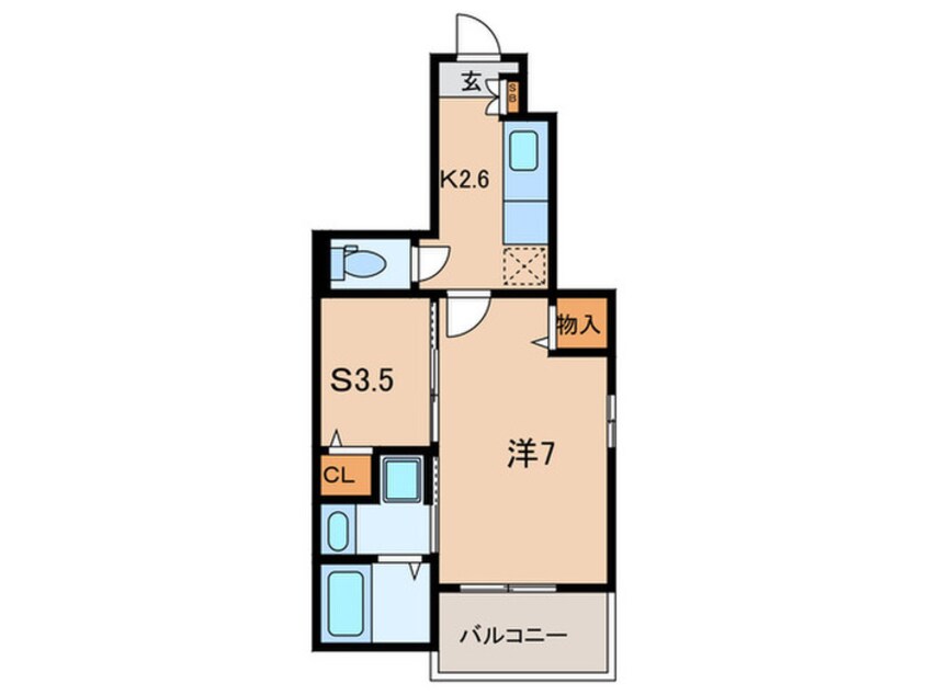 間取図 ﾎﾟﾙﾀｺｽﾀⅡB