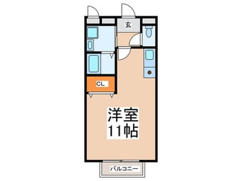 間取図 フライ・ハイト通古賀