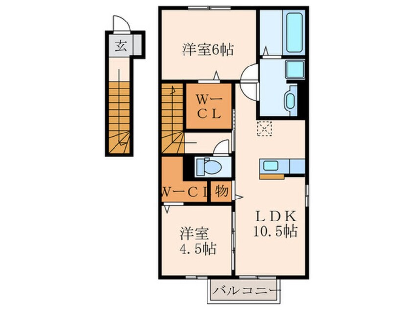 間取図 クレール本城Ⅱ