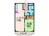 クレベール紅梅 1LDKの間取り