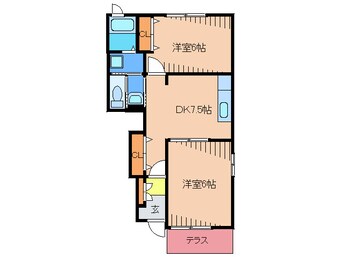 間取図 パイングローヴヒルズＢ